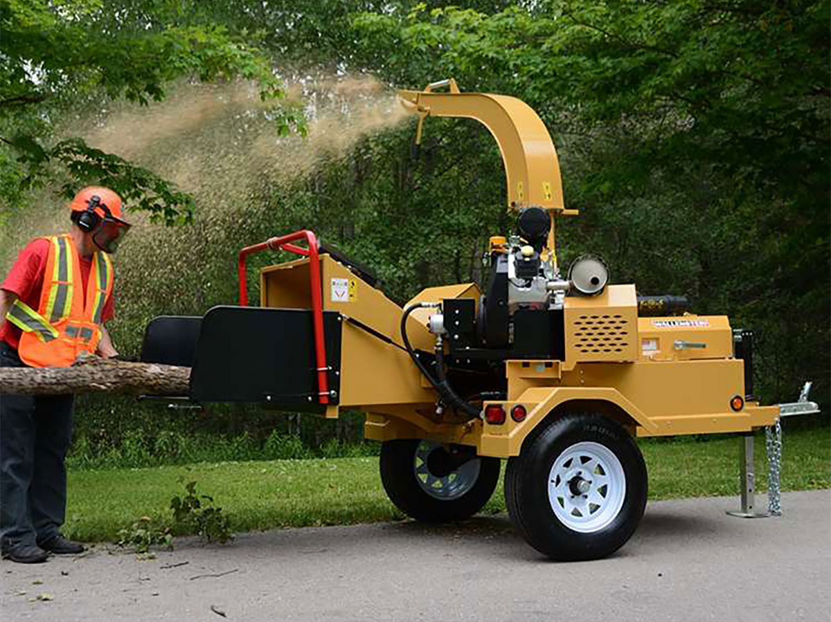 Trailer-Mounted Wood Chippers