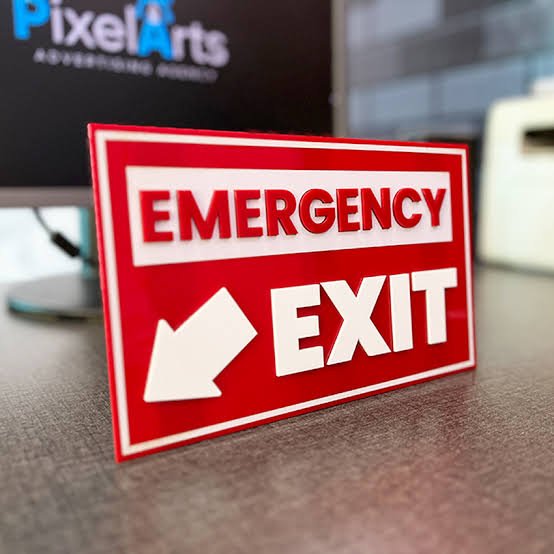 Emergency exit sign