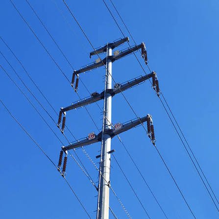 Guyed utility pole